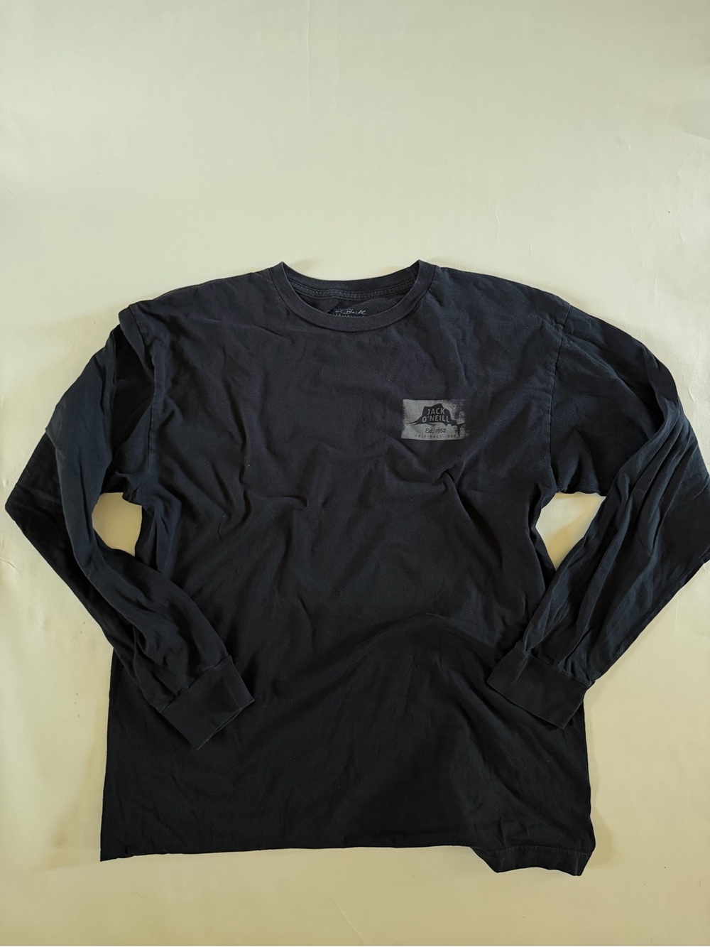 Black Long-Sleeve Men’s Crewneck Shirt